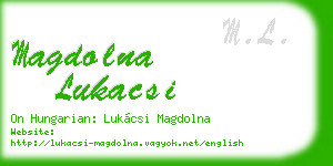 magdolna lukacsi business card