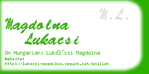 magdolna lukacsi business card